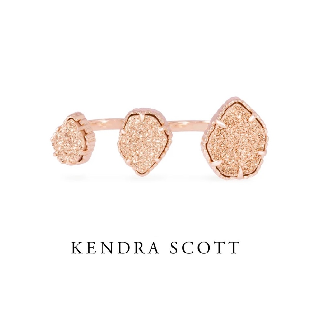 KENDRA SCOTT Naomi Rose Gold Double Ring NWOT